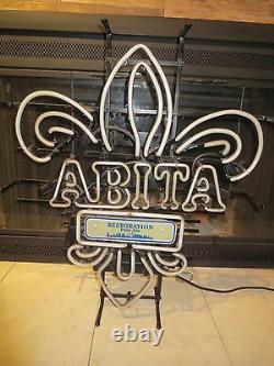 Authentic ABITA RESTORATION Neon Beer Sign / Bar Light New Orleans Saints