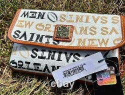Authentic Dooney & Bourke New Orleans Saints Wristlet Purse Leather Strap NFL