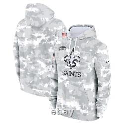 Authentic Nike New Orleans Saints 2024 Salute to Service Hoodie Camo Pullover