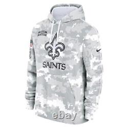 Authentic Nike New Orleans Saints 2024 Salute to Service Hoodie Camo Pullover