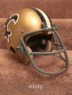 Authentic Riddell Kra-Lite RAC-H2 New Orleans Saints Football Helmet Game Used