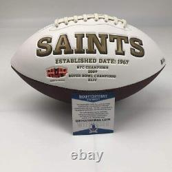 Autographed/Signed Alvin Kamara New Orleans Saints FS Football Beckett BAS COA