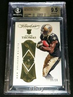 BGS 9.5 1/1 MICHAEL THOMAS RC DIAMOND QUAD 9.5'S ROOKIE /20 2016 Panini Flawless