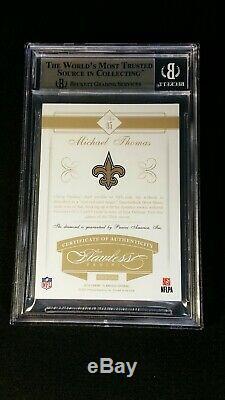 BGS 9.5 1/1 MICHAEL THOMAS RC DIAMOND QUAD 9.5'S ROOKIE /20 2016 Panini Flawless