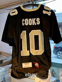 BRANDIN COOKS NEW ORLEANS SAINTS AUTOGRAPHED NFL JERSEY TRISTAR & LEAF COAs