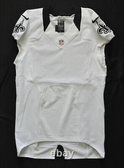 Blank New Orleans Saints Nike 2013 Team Game Issued On Field White Jersey 46