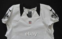 Blank New Orleans Saints Nike 2013 Team Game Issued On Field White Jersey 46