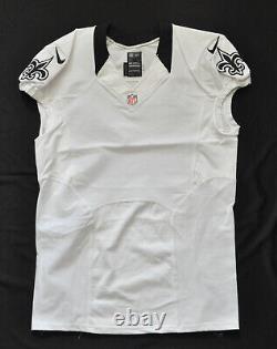 Blank New Orleans Saints Nike 2014 Team Game Issued On Field White Jersey 46+3