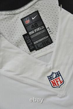 Blank New Orleans Saints Nike 2014 Team Game Issued On Field White Jersey 46+3