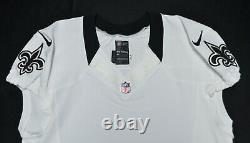 Blank New Orleans Saints Nike 2014 Team Game Issued On Field White Jersey 48+3