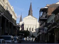 Bourbon St View Of St Louis Cathedral New Orleans Painting By Harold Quistgaard