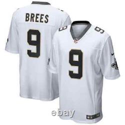 Brand New 2021 NFL Drew Brees New Orleans Saints Nike Game Player Jersey NWT #9
