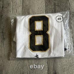 Brand New Custom New Orleans Saints Archie Manning #8 Nike NFL White Jersey Med