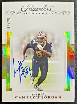 CAMERON JORDAN 2019 Panini Flawless Signatures Autograph 08/25