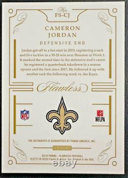 CAMERON JORDAN 2019 Panini Flawless Signatures Autograph 08/25