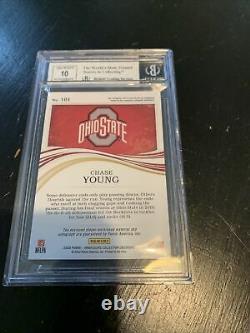 CHASE YOUNG 2020 PANINI IMMACULATE Graded BGS ROOKIE PATCH AUTO 01/99 OHIO STATE