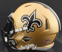 CUSTOM NEW ORLEANS SAINTS Full Size NFL Riddell SPEED Football Helmet