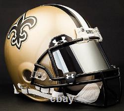 CUSTOM NEW ORLEANS SAINTS NFL Riddell Deluxe REPLICA Football Helmet