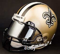 CUSTOM NEW ORLEANS SAINTS NFL Riddell Deluxe REPLICA Football Helmet