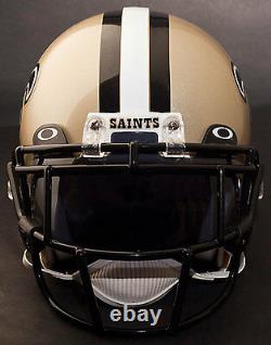 CUSTOM NEW ORLEANS SAINTS NFL Riddell Deluxe REPLICA Football Helmet
