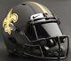 Custom New Orleans Saints Nfl Riddell Speed Authentic Football Helmet Eclipse