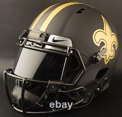 CUSTOM NEW ORLEANS SAINTS NFL Riddell SPEED Authentic Football Helmet ECLIPSE
