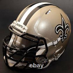CUSTOM NEW ORLEANS SAINTS NFL Riddell SPEED Full Size Replica Football Helmet