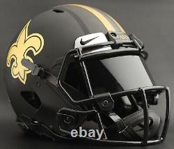 CUSTOM NEW ORLEANS SAINTS NFL Riddell SPEED Replica Football Helmet ECLIPSE
