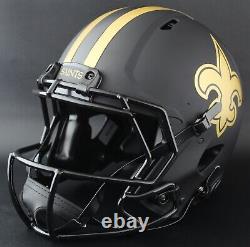 CUSTOM NEW ORLEANS SAINTS NFL Riddell SPEED Replica Football Helmet ECLIPSE