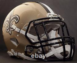 CUSTOM NEW ORLEANS SAINTS NFL Riddell Speed AUTHENTIC Football Helmet