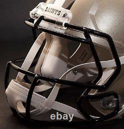 CUSTOM NEW ORLEANS SAINTS NFL Riddell Speed AUTHENTIC Football Helmet