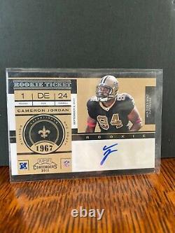 Cameron Cam Jordan 2011 Rookie RC Auto Autograph Contenders Saints NFL SP SSP