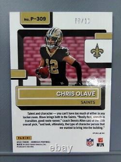 Chris Olave 2022 Donruss Optic Preview Gold Cracked Ice Rookie /10 Saints RC