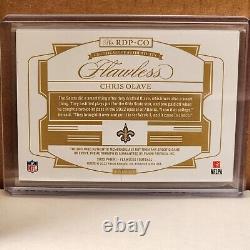 Chris Olave 2022 Flawless Blue Rookie Dual Patch Auto #8/10 New Orleans Saints