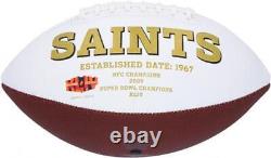 Chris Olave New Orleans Saints Autographed White Panel Football