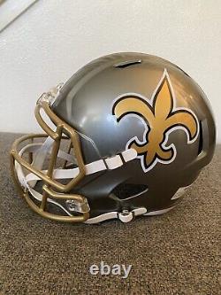 Chris Olave New Orleans Saints Beckett COA Signed Helmet These R Jacked Box