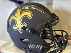 Chris Olave Signed New Orleans Saints Speed Replica Eclipse NFL Helmet