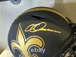 Chris Olave Signed New Orleans Saints Speed Replica Eclipse NFL Helmet