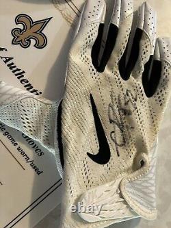 Craig Robertson New Orleans Saints Game-Used Gloves COA