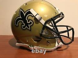 Custom Schutt XP Pro Game Style NEW ORLEANS SAINTS Football Helmet Size Large