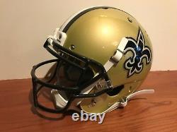 Custom Schutt XP Pro Game Style NEW ORLEANS SAINTS Football Helmet Size Large