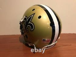 Custom Schutt XP Pro Game Style NEW ORLEANS SAINTS Football Helmet Size Large