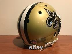 Custom Schutt XP Pro Game Style NEW ORLEANS SAINTS Football Helmet Size Large