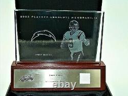 DREW BREES 2003 Playoff Absolute Memorabilia GU Jersey Etched Glass Plaque /150