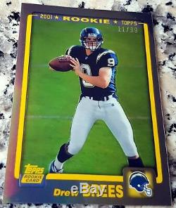 DREW BREES 2012 Topps Chrome GOLD Refractor SP 2001 Rookie Card RC 11/99 Reprint