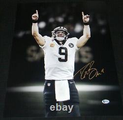 DREW BREES AUTOGRAPHED SIGNED NEW ORLEANS SAINTS 16x20 PHOTO BECKETT