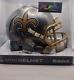 Drew Brees Autographed Flash Mini Helmet Silver Ink Beckett New Orleans Saints