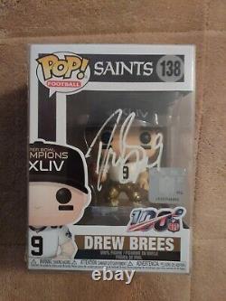 DREW BREES Autographed Funko Pop NEW ORLEANS SAINTS 138