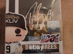 DREW BREES Autographed Funko Pop NEW ORLEANS SAINTS 138