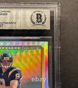 DREW BREES Rookie Auto 2001 Topps Chrome Refractor Inscribed SP/999 RC